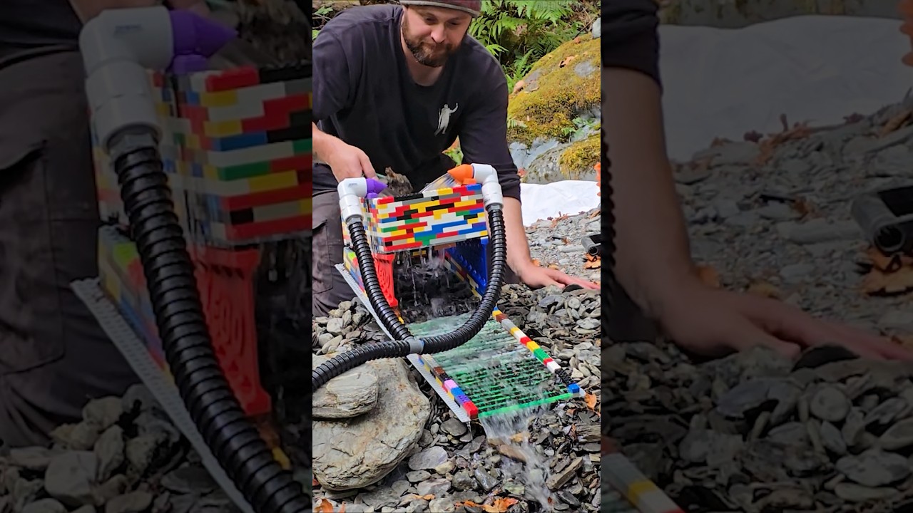 Building And Finding GOLD With Our Lego Highbanker! #lego #gold