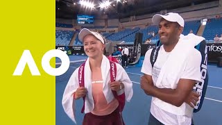 Barbora krejcikova/rajeev ram on-court interview | australian open
2019