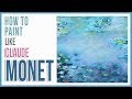 How to Paint Monet's Water Lilies with Acrylic Paint Step by Step | Art Journal Thursday Ep. 26