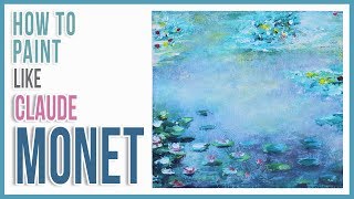 How to Paint Monet's Water Lilies with Acrylic Paint Step by Step | Art Journal Thursday Ep. 26