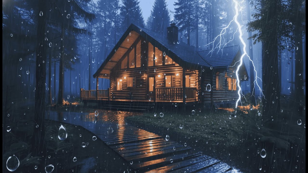 Heavy Rain Sounds for Sleep & Relaxation | Fall Asleep Peacefully Tonight 🌩️