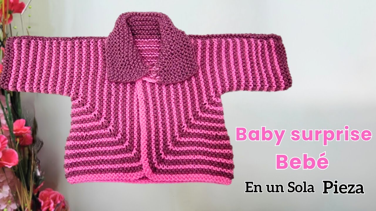 Chaqueta Especial a Dos Agujas de Bebé Diseño Sorpresa – Ropas de Moda de Bebé Fáciles de Tejer