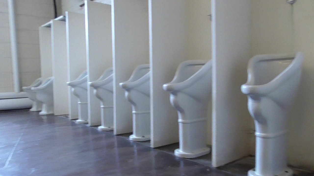 [487] MASSIVE 1915 restroom @ CU Barton Hall with RARE fixtures!!