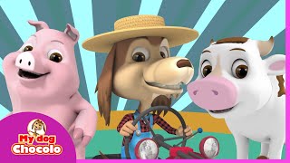 Download Lagu OLD MACDONALD | MY DOG CHOCOLO HAS A FARM 🐶 | NURSERY RHYMES \u0026 KIDS SONGS ♫ PLAYFUL LEARNING MP3