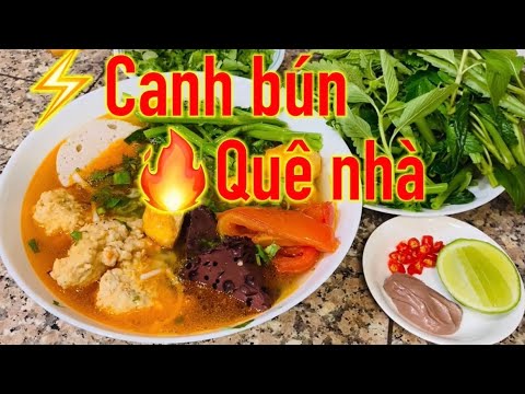 Hướng dẫn Cách nấu canh cua – Cách Nấu Canh Bún thơm ngon 💥Riêu tôm khô và tôm tươi với gạch cua xào ,💥NGON đến giọt cuối cùng😋