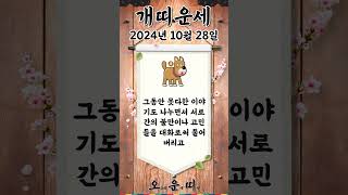 오늘의 개띠 운세 2024년 10월 28일 #개띠 #오늘의운세 #내일의운세 #운세 #운세쇼츠