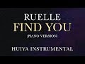 Instrumentalkaraoke ruelle  find you piano ver lyrics