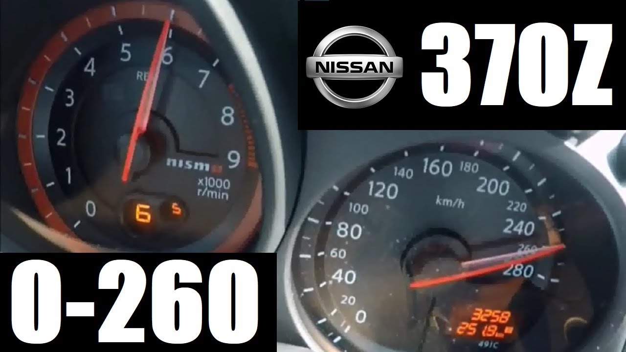 Nissan 370Z Nismo (350hp) Acceleration 0-260 km/h - YouTube