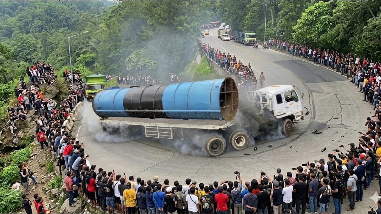 MENEGANGKAN !!! Detik detik Trailer Benar benar Tersiksa !! Disaksikan ribuan mata 
