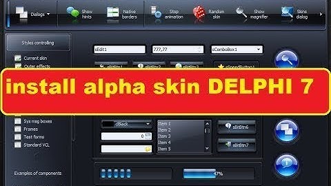 تنصيب مكونات alpha Skin على Delphi 7