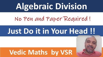 Algebraic Division | Do it in your head !! World