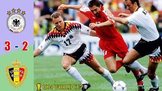 Germany vs Belgium 3 - 2 |  Highlights 1994 world cup (Jürgen Klinsmann, Michel, Eric )