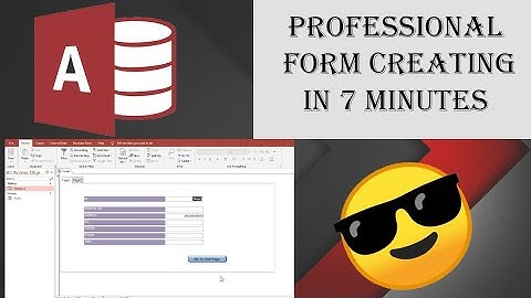 How to Create a Form in Microsoft Access 2019|Advanced Database Tutorial |Part-2
