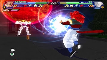 【TAS】Goku & Vegeta SSJ4 (Fusion) VS GT Villains (Enhanced Red Potara) | DBZ: Budokai Tenkaichi 3