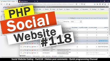 Social Website from scratch - Part 118 - Delete post comments | OOP PHP with MYSQL Database