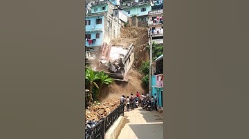 Massive Landslide 🚨#disaster #landslide #shortvideo