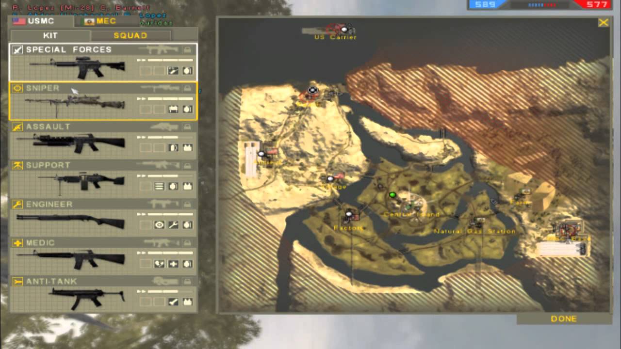 Battlefield 2 | Gameplay | 64 bots on huge map