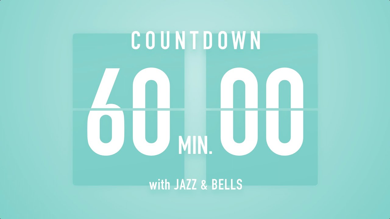 60 Minutes [ 1 Hour ] Countdown Timer Flip Clock🎵 / +SOUL R\u0026B Beats 🎧 + Bells 🔔