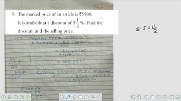 Que 5 Exercise 9.2 Application of percentages Class 8 Maths Express Macmillan Education5. The marked