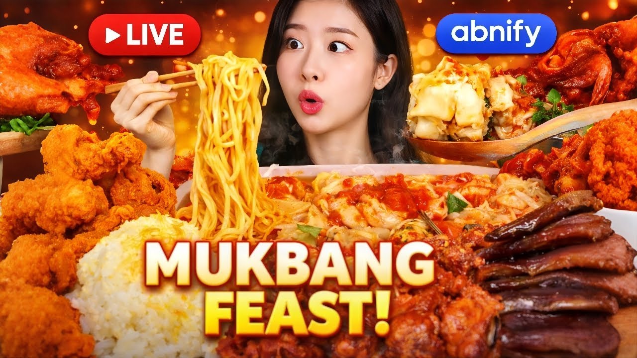 Ultimate Mukbang Feast LIVE | Spicy & delicious Chinese food | ABNIFY