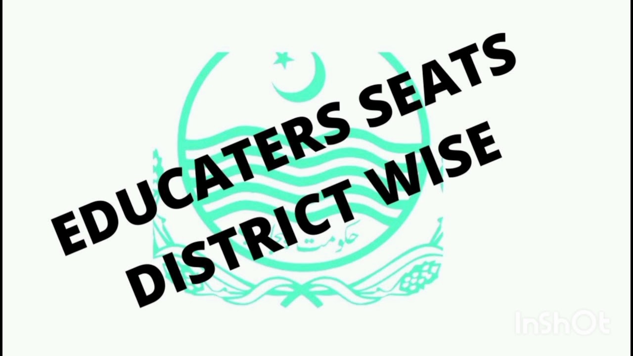 Educators seats district wise division 