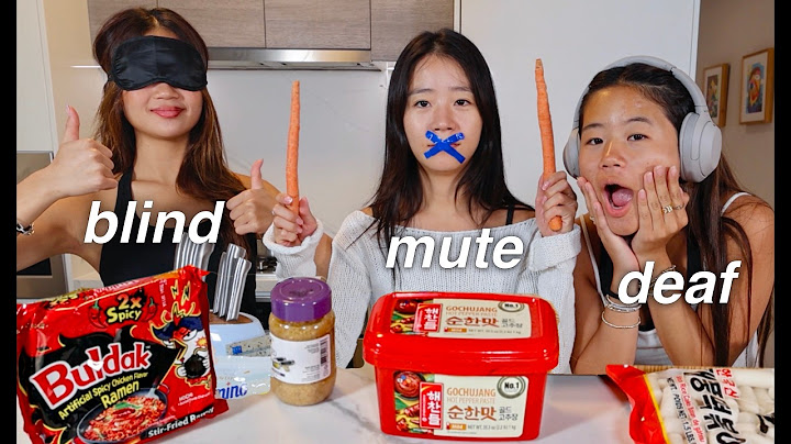 HA SISTERS BLIND, DEAF, MUTE CHALLENGE!! *Spicy Korean Food*