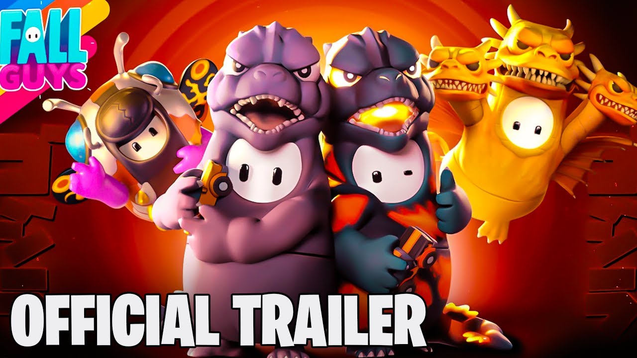 "NEW" Fall guys Godzilla & King Ghidorah 2022 Trailer | Mothra | Godzilla 1995 Skins | kaiju Bundle