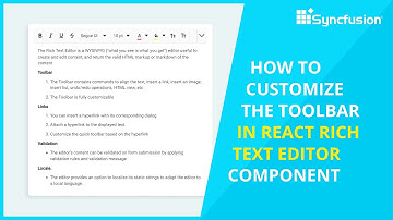 How to Customize the Toolbar in React Rich Text Editor Component