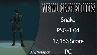 MGS2: Substance | PC | Snake | Weapon | PSG-1 | Level 04 | Any Weapon | 17186 Score