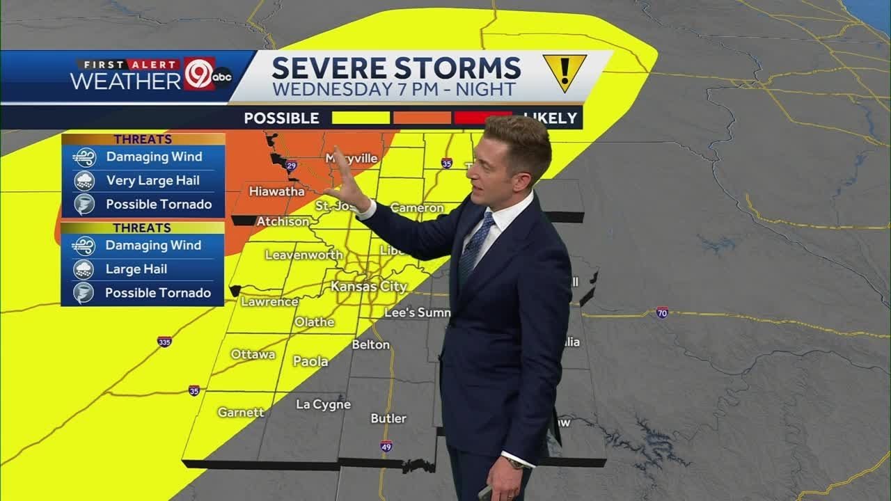 Strong to severe thunderstorms possible Wednesday night into Thursday ...