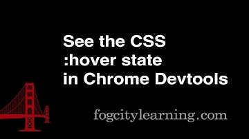 How to Inspect the CSS :hover state in Chrome DevTools