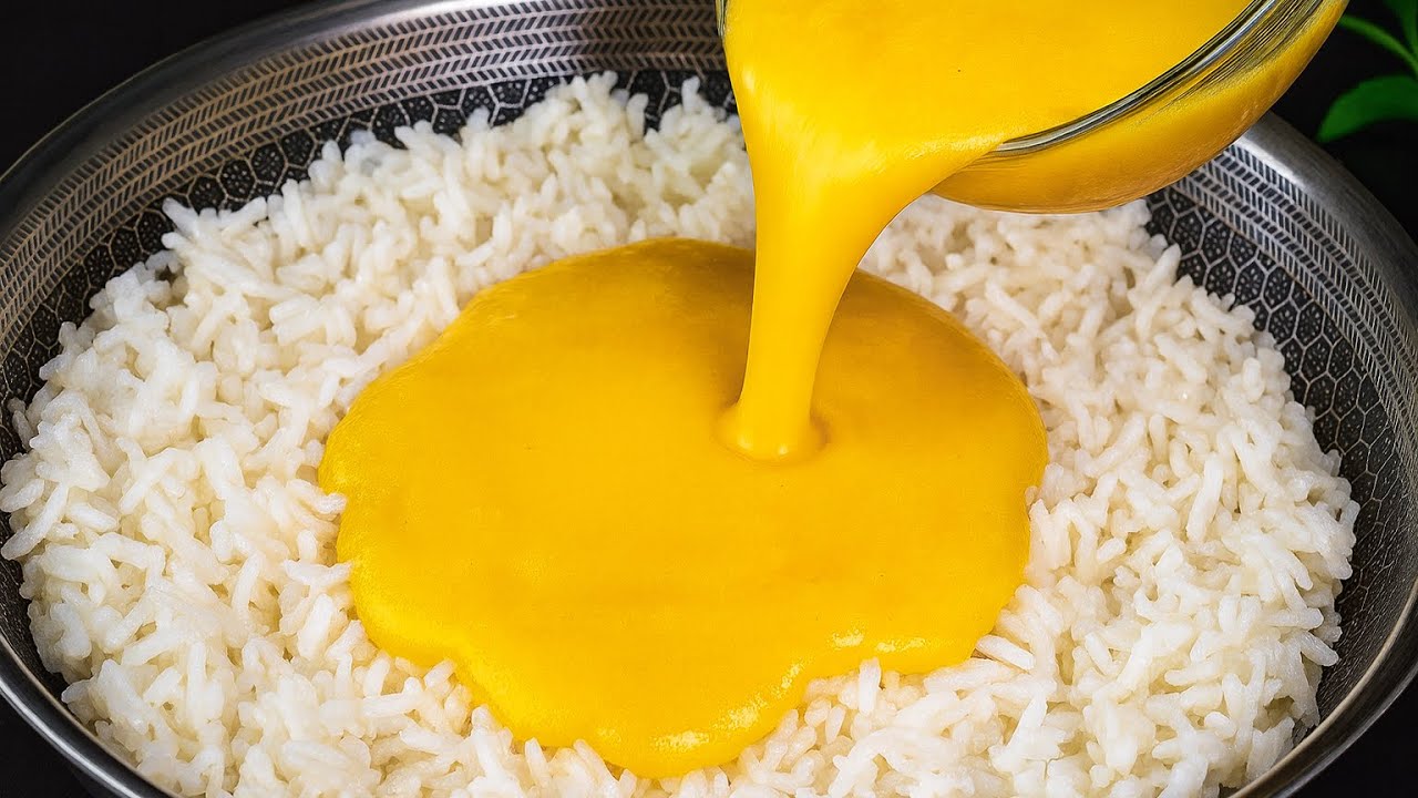 Einfach Eier über den Reis gießen! Das geheime Rezept meiner Oma in nur 10 Minuten!