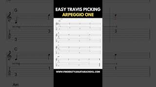Famous Easy Travis Picking Exercise #1 for Beginners - Develop Smooth Chord Changes Wealth