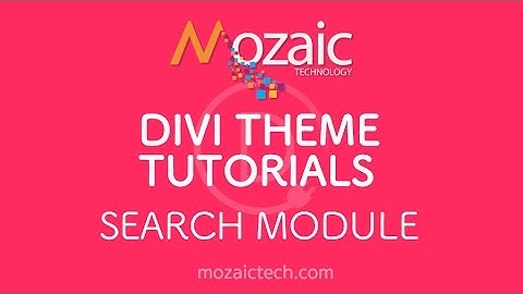 DIVI 3.0 Visual Builder Tutorial - How to use the Search Module