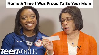 Simone Biles Gets Interviewed By Her Mom