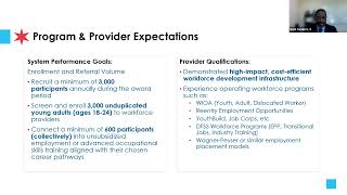 DFSS: Workforce Services: Career Exploration & Employment Preparation RFP Webinar #65231