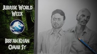 Juric World Week - Irrfan Khan & Omar Sy Realistic Pencil Speed Portrait Drawing