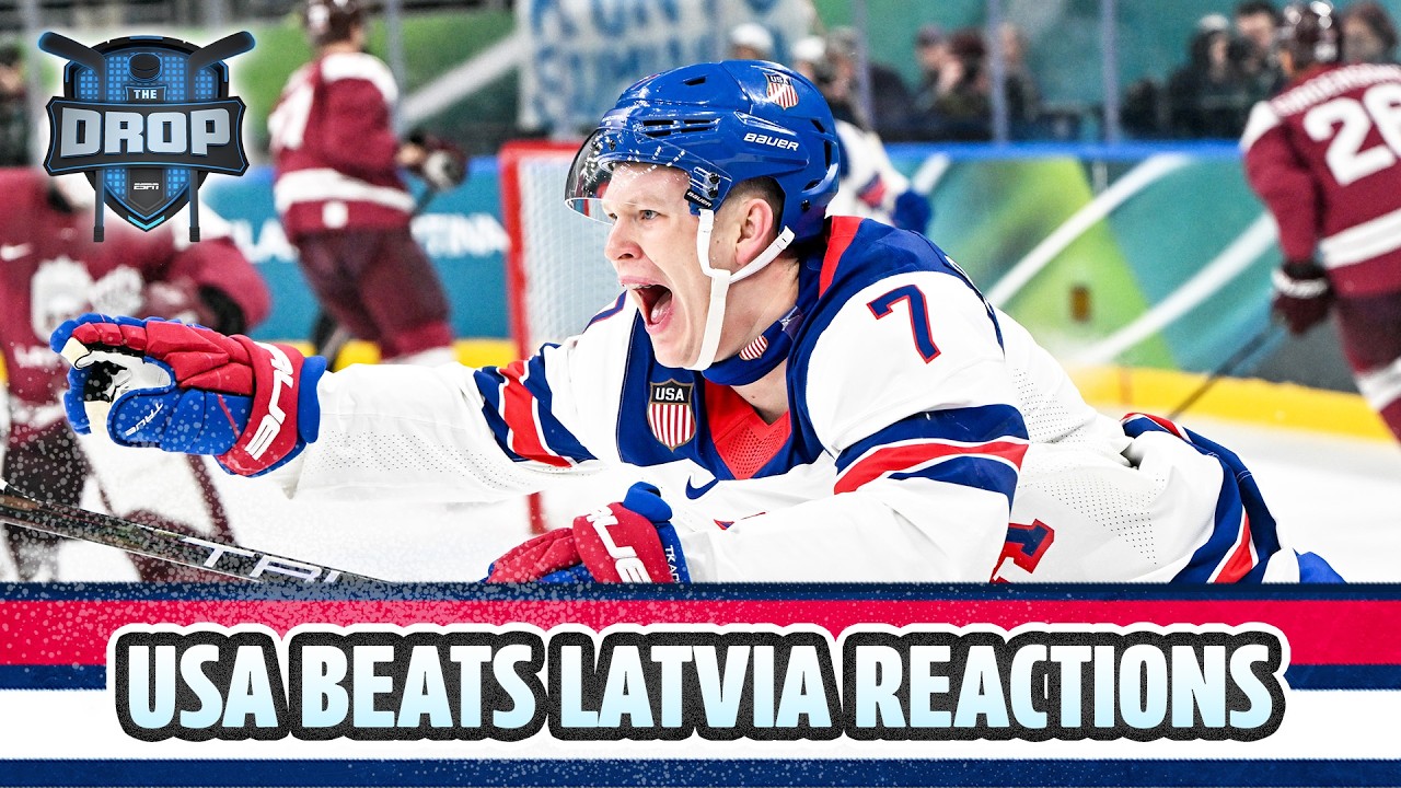 Olympic Reactions🏅: USA Dominates Latvia 🏒 | The Drop