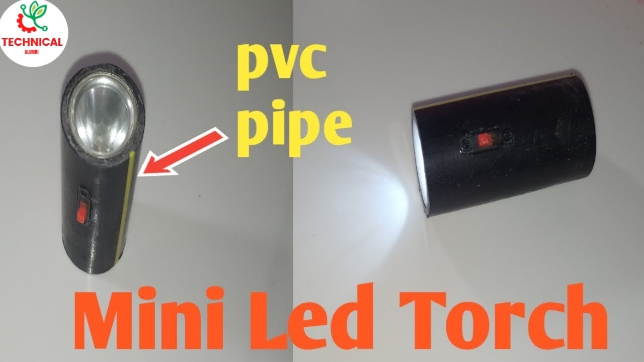 How To Make Mini Rechargeable Led Torch From PVC Pipe At Home/ Power ...