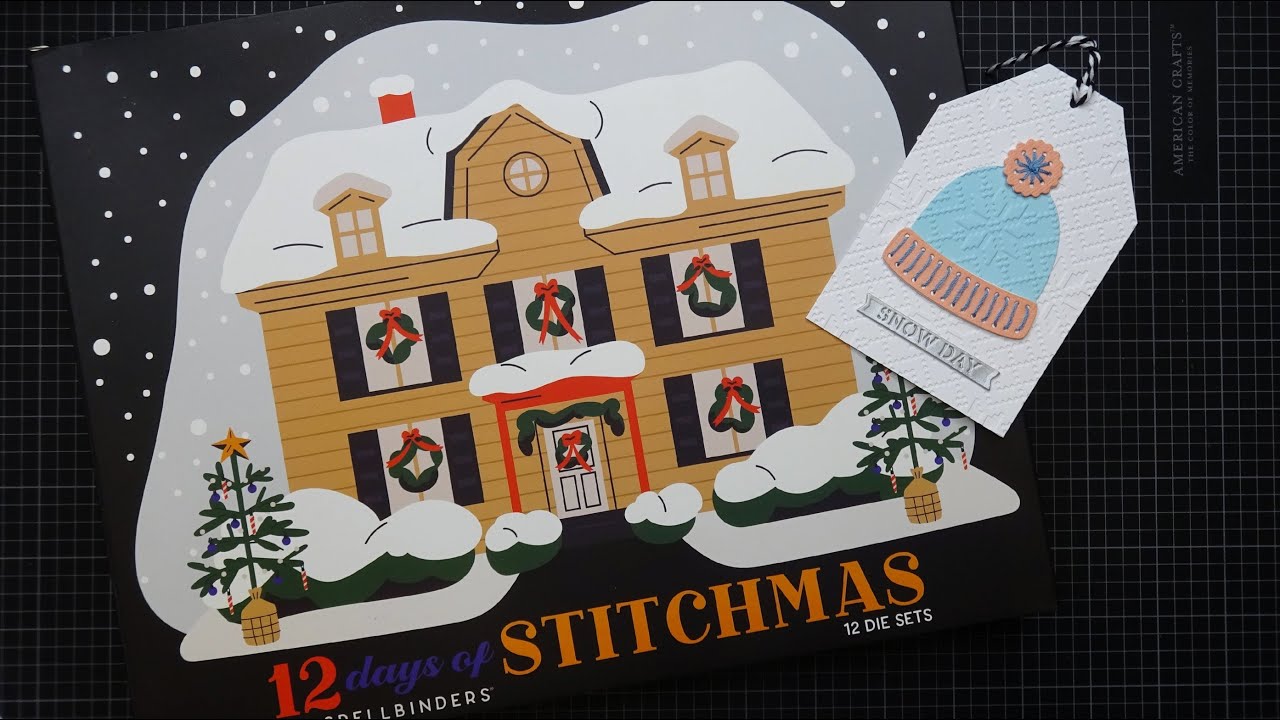 Адвент-календарь Spellbinders 2025 на 12 дней вышивки, день 8! Раскрытие и мастер-класс! Уютная б...