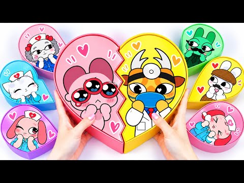 🐶 Paper DIY 🦒 Animal Hospital Candy Blind Bag Unboxing ✨ Cute Animals, Squishy & Roblox ASMR