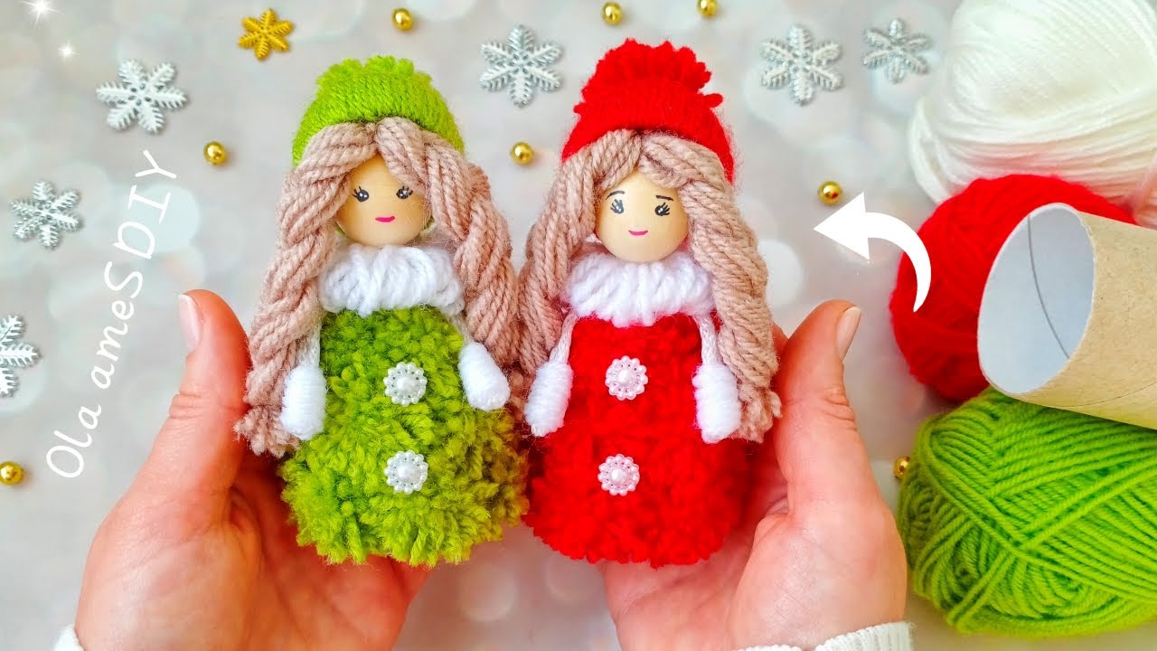 It's so Beautiful 💖🌟 Superb Cute Doll Making Idea with Yarn You will