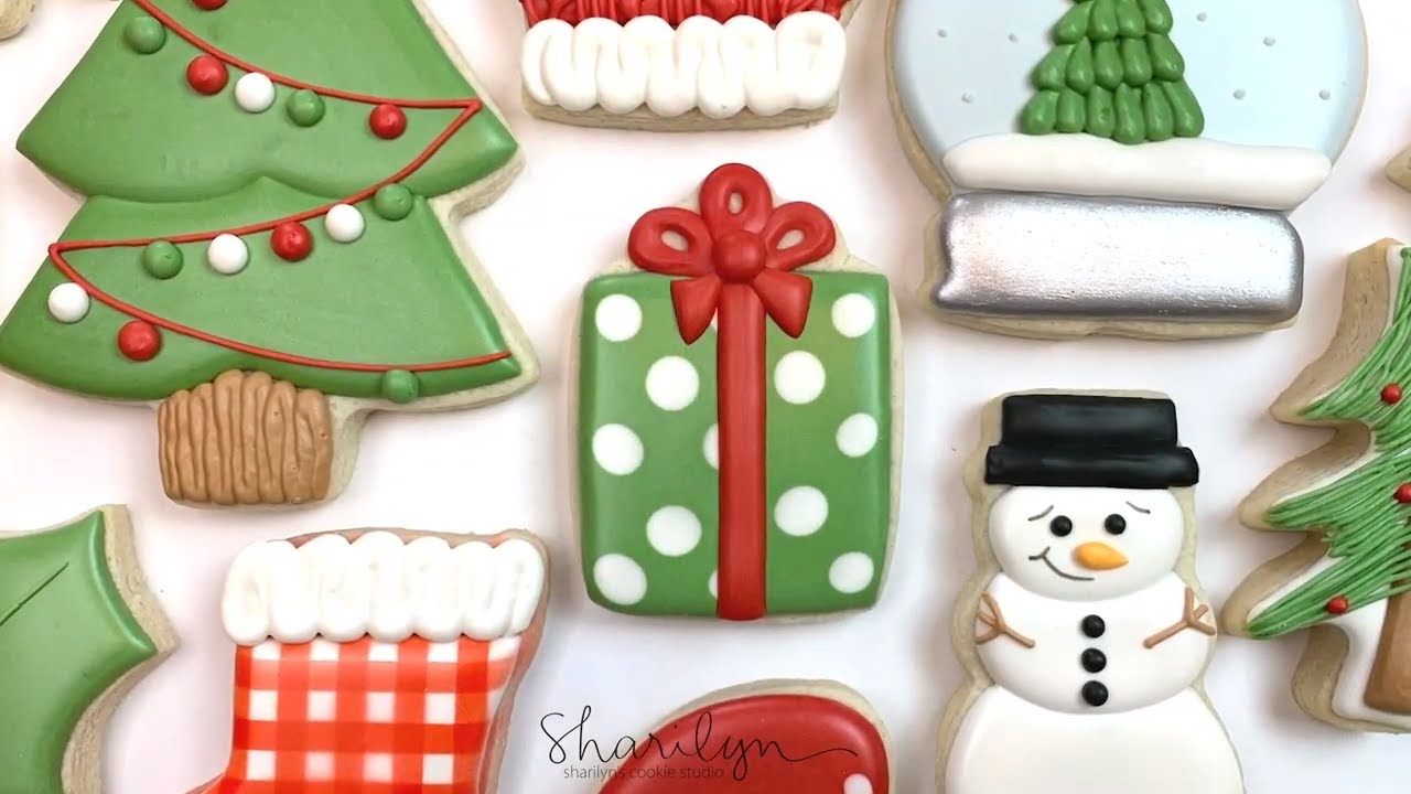 How To Decorate Easy Present Sugar Cookies! 12 Days of Christmas - YouTube