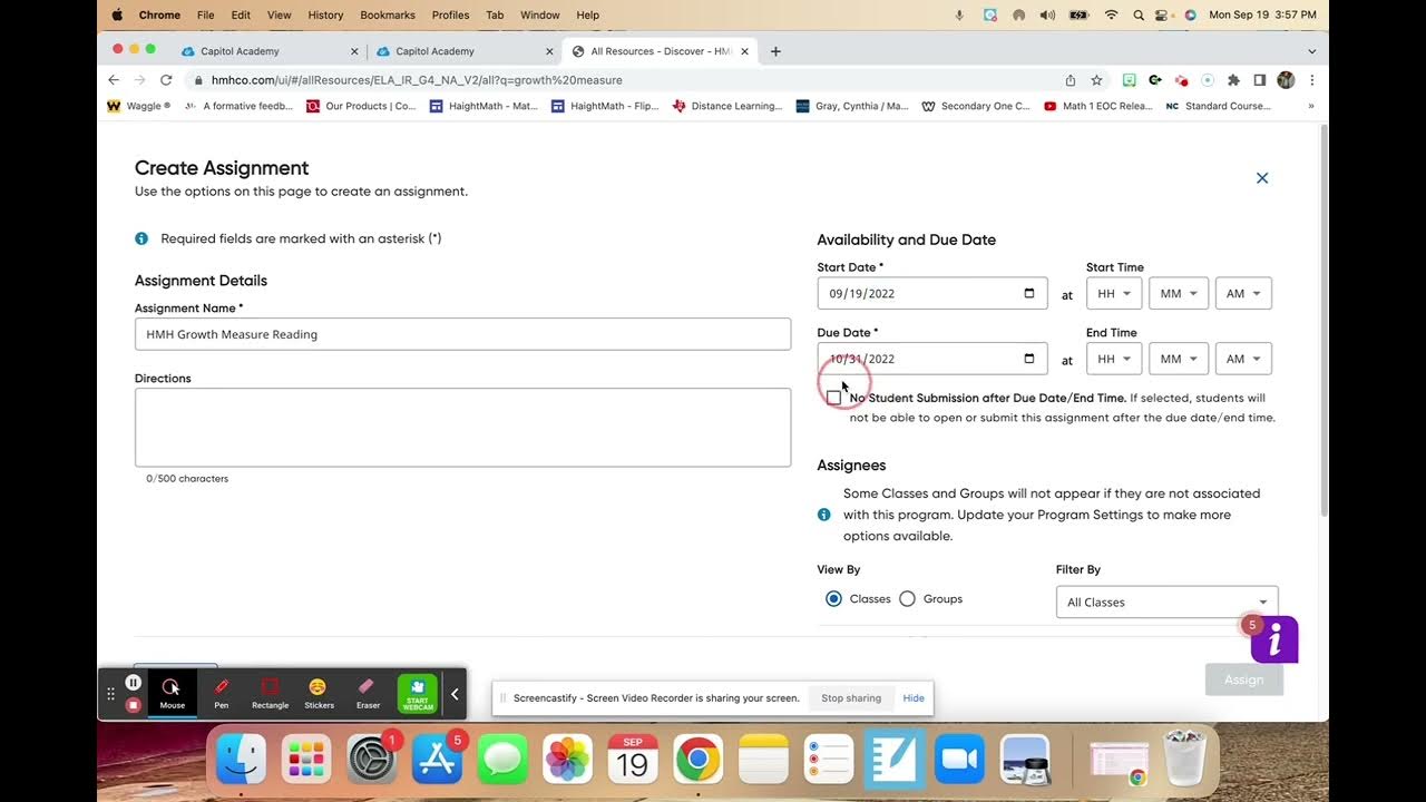 HMH Growth Measure: Assigning to your class (or select students) - YouTube