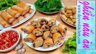 Chả Giò Đậu Phộng Da Xốp Chiên Giòn Ít Dầu | Chả Giò Chay By Duyen's Kitchen | Ghiền nấu ăn