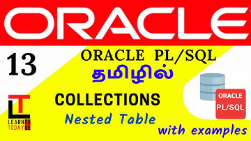 NESTED TABLE - COLLECTIONS in PLSQL | Oracle PLSQL tutorial in TAMIL@learncodetodaytamil​