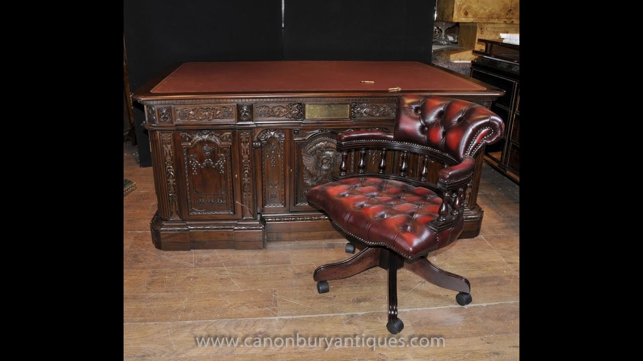 Mahogany Presidents Desk Resolute Partners Desk Oval Office
