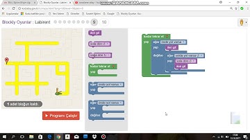 Eba Kodlama Blocky  Labirent Aşama 9 Çözüm