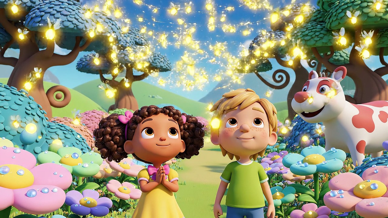 La Pequeña Luciérnaga Brilla, Parpadea y Gira | Canciones de Cuna y Luces para Dormir