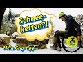 Rollstuhl im Schnee, mehr Grip mit Schneeketten - Dom`s Wheel World Folge 22